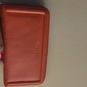 Orange Leather Wallet